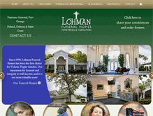 Tablet Screenshot of lohmanfuneralhomes.com
